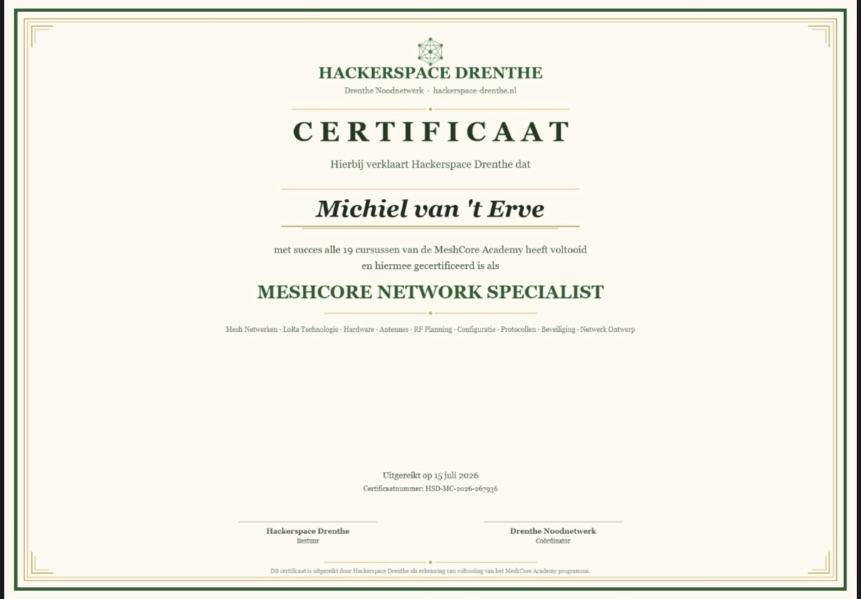 Meshcore is een mooie techniek