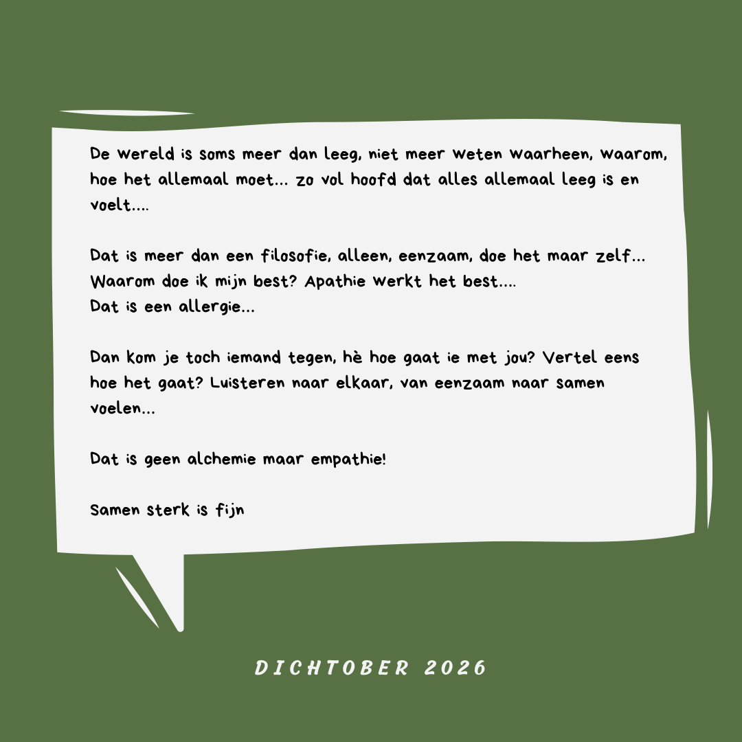 Apathie — Empathie — Dichtober